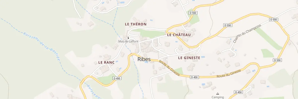 Plan du 24 Pas du Mas de Laffont à Ribes