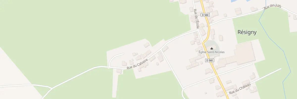 Plan du 2 Rue du Calvaire à Résigny