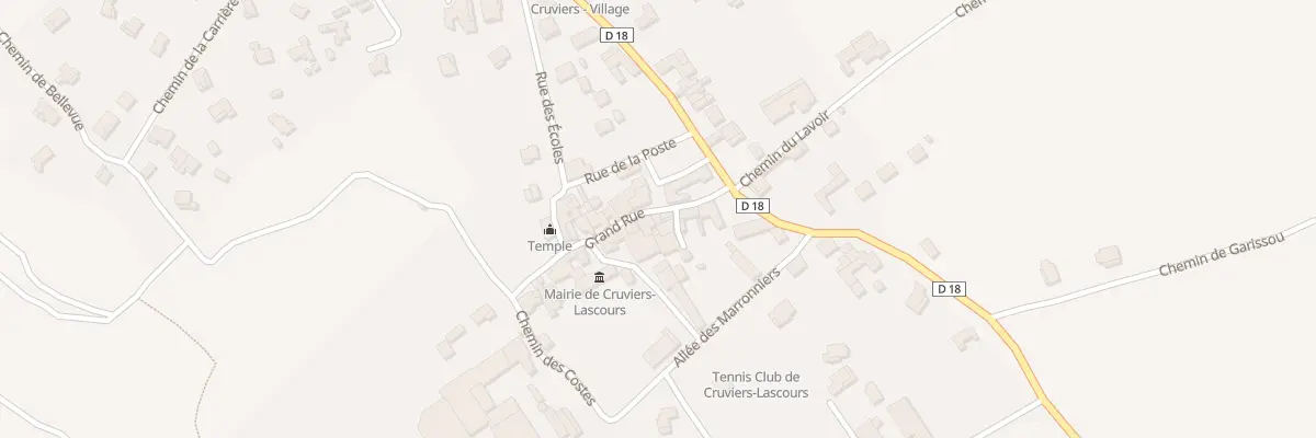 Plan du 5269 Rue Grand Rue à Cruviers-Lascours