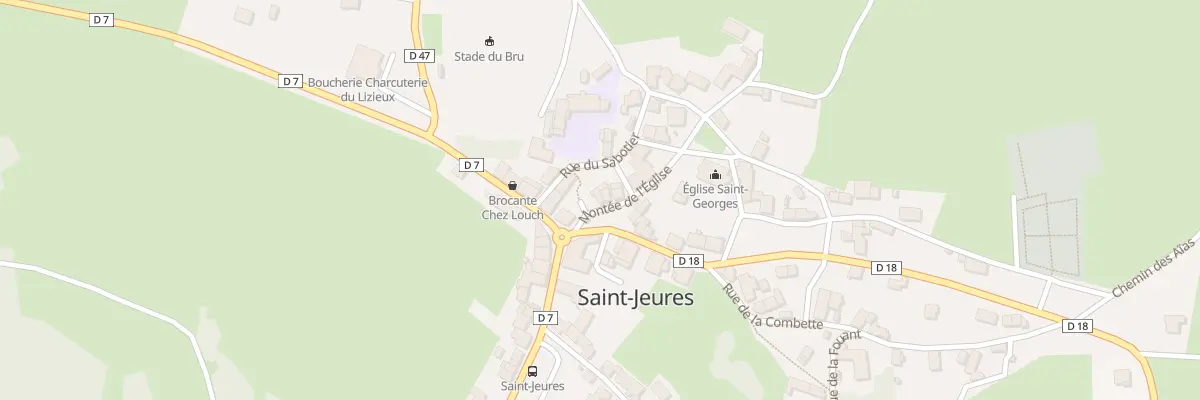 Plan du 1 Mte de l’Eglise à Saint-Jeures
