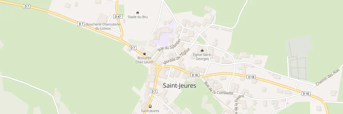 Plan du 3 Mte de l’Eglise à Saint-Jeures