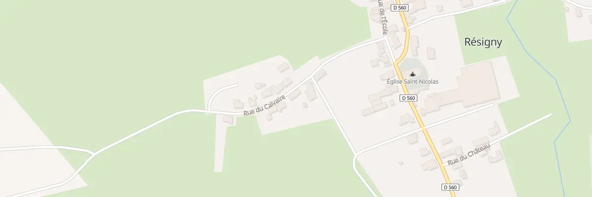 Plan du 7 Rue du Calvaire à Résigny