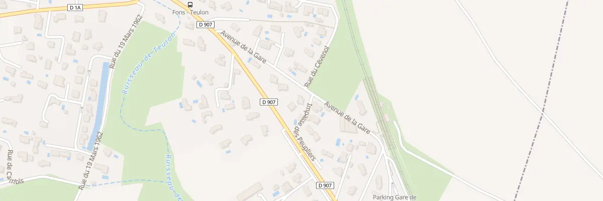 Plan du 218 Av de la Gare à Fons