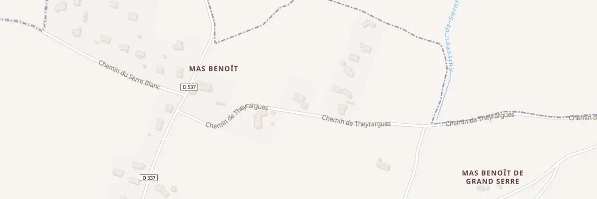 Plan du 213 Che de Theyrargues à Saint-Julien-de-Cassagnas