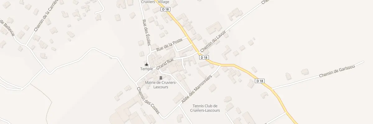 Plan du 37 Grand Rue à Cruviers-Lascours