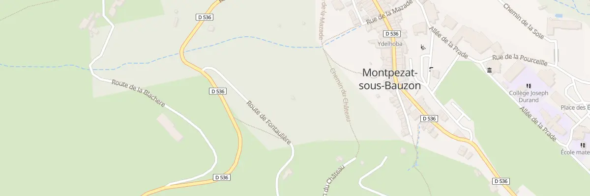 Plan du 215 Rte de la Fontauliere à Montpezat-sous-Bauzon