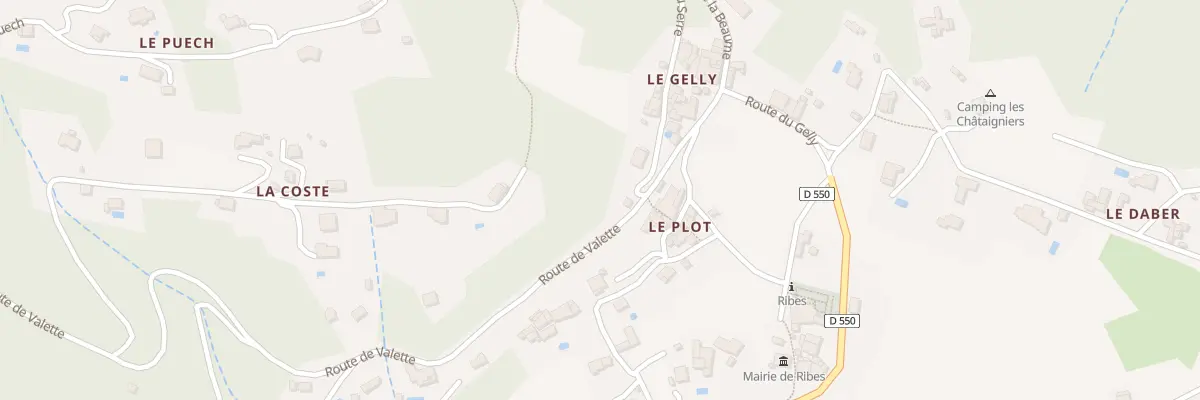 Plan du 4 Rte de Valette à Ribes