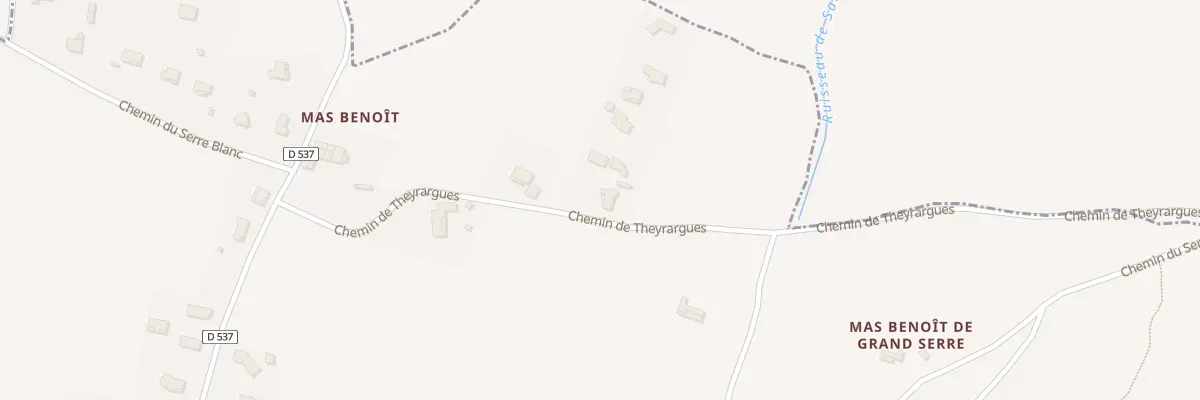 Plan du 305 Che de Theyrargues à Saint-Julien-de-Cassagnas