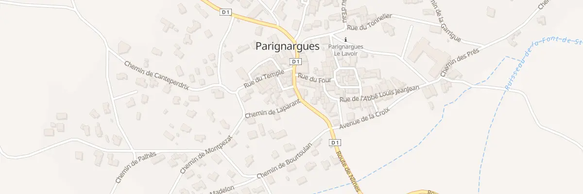 Plan du 1 Rue de la Cantonade à Parignargues