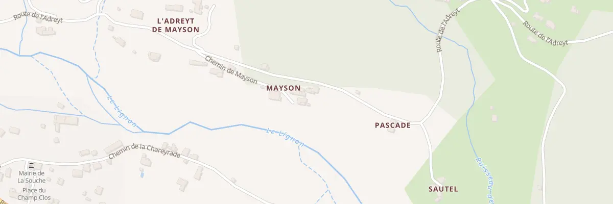 Plan du 185 Che de Mayson à La Souche