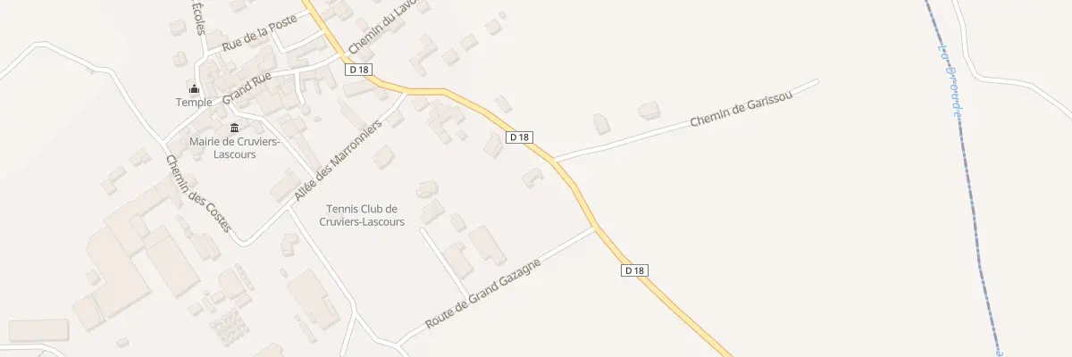 Plan du 3328 Rte des Vignerons à Cruviers-Lascours