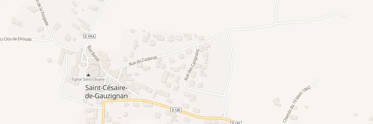 Plan du 186 Rue du Cadenat à Saint-Césaire-de-Gauzignan