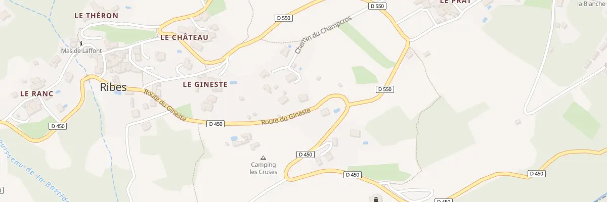 Plan du 297 Rte du Gineste à Ribes