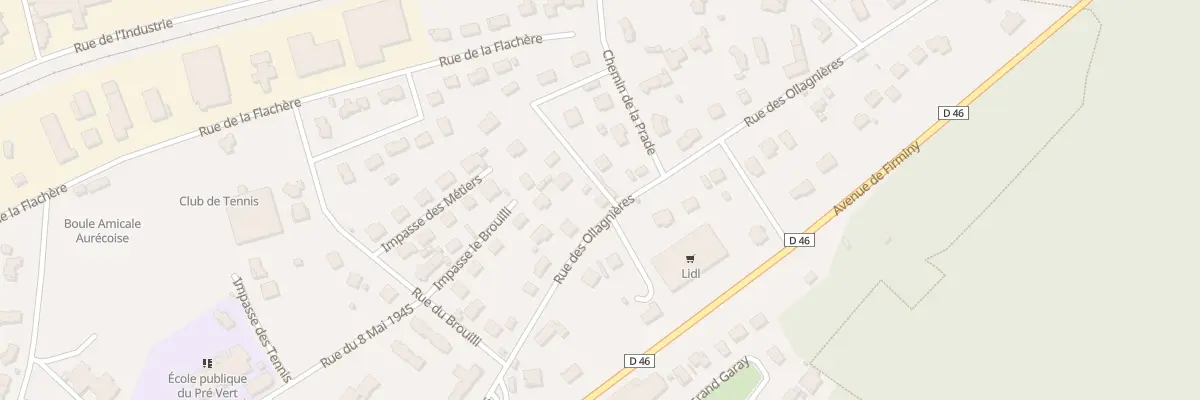 Plan du 307 Rue des Ollagnières à Aurec-sur-Loire