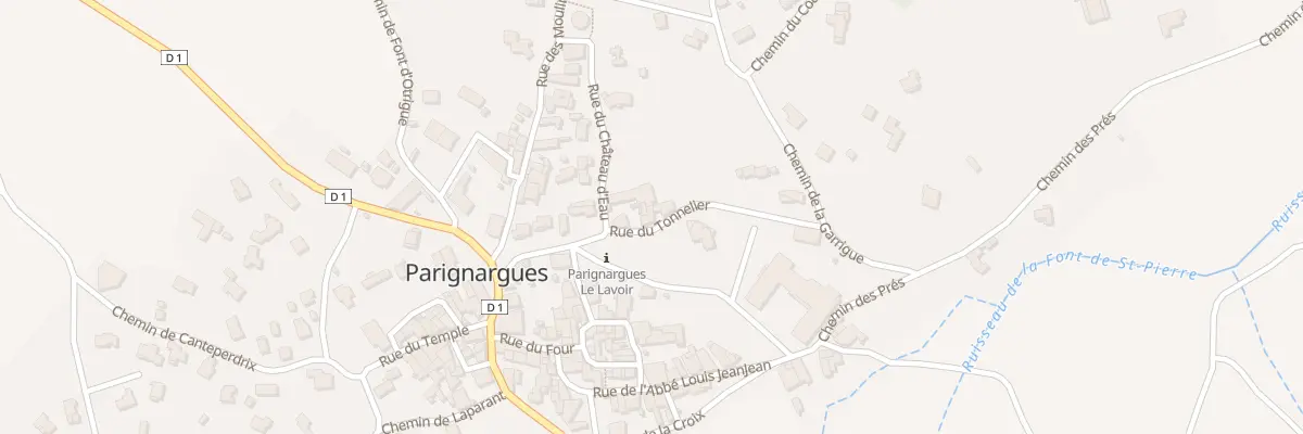Plan du 1 Rue du Tonnelier à Parignargues