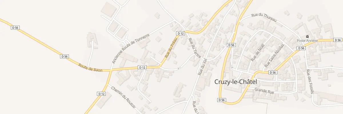 Plan du 1 Pl de la Maladière à Cruzy-le-Châtel