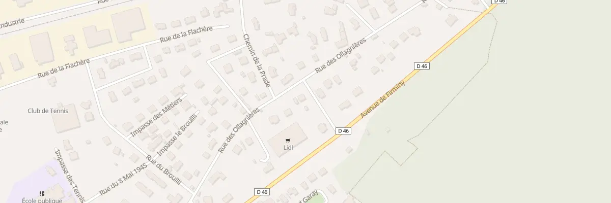 Plan du 400 Rue des Ollagnières à Aurec-sur-Loire