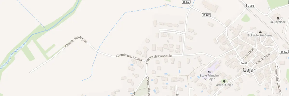 Plan du 292 Che de Candoule à Gajan