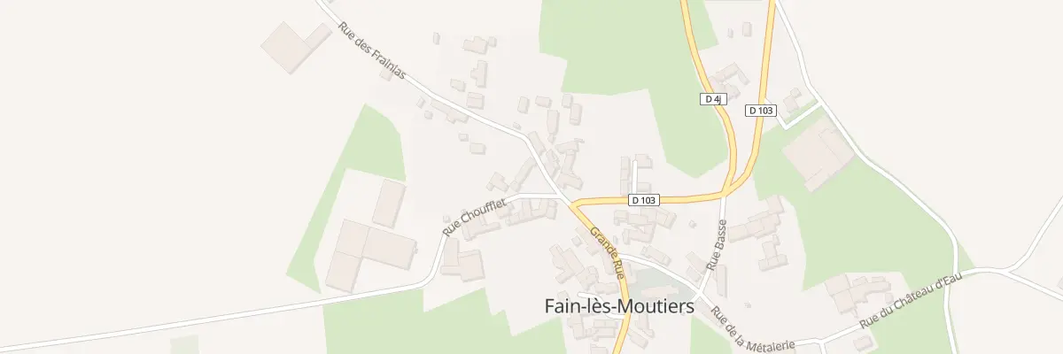 Plan du 1 Rue des Frainias à Fain-lès-Moutiers