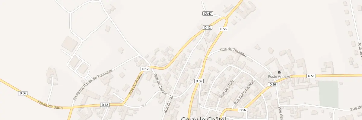 Plan du 6 Rue du Val à Cruzy-le-Châtel