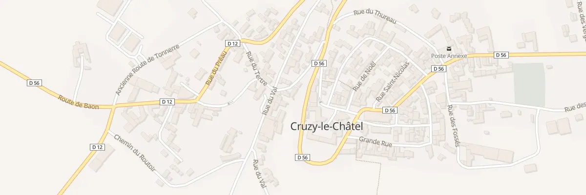 Plan du 3 Rue de la Fontaine à Cruzy-le-Châtel