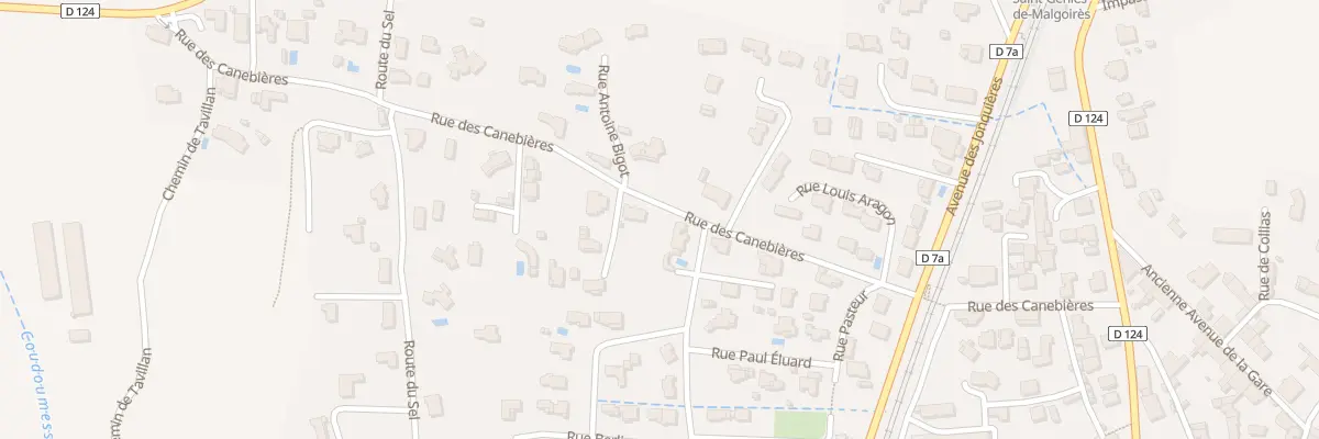 Plan du 5590 Rue des Canebières à Saint-Geniès-de-Malgoirès