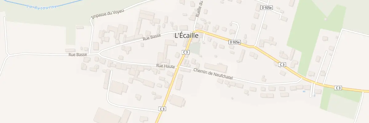 Plan de la Rue de l’Eglise à L’Écaille