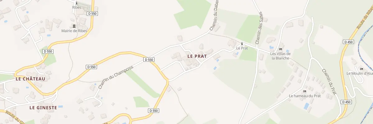 Plan du 62 Che du Prat à Ribes