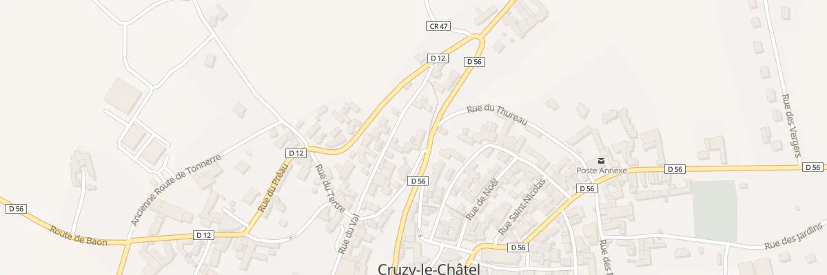 Plan du 19 Rue de la Ville à Cruzy-le-Châtel