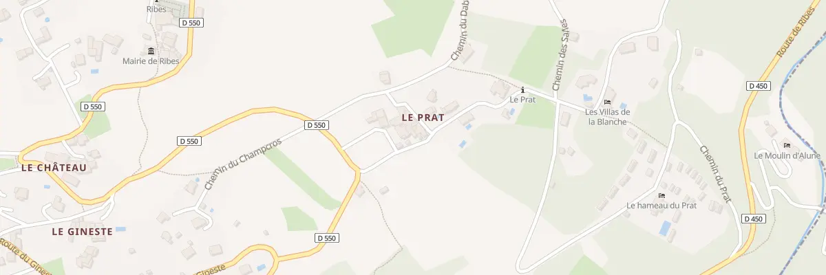 Plan du 86 Che du Prat à Ribes