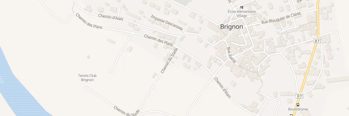 Plan du 1 Che du Stade à Brignon