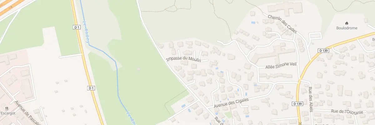 Plan du 58 Imp du Moulin à Vergèze