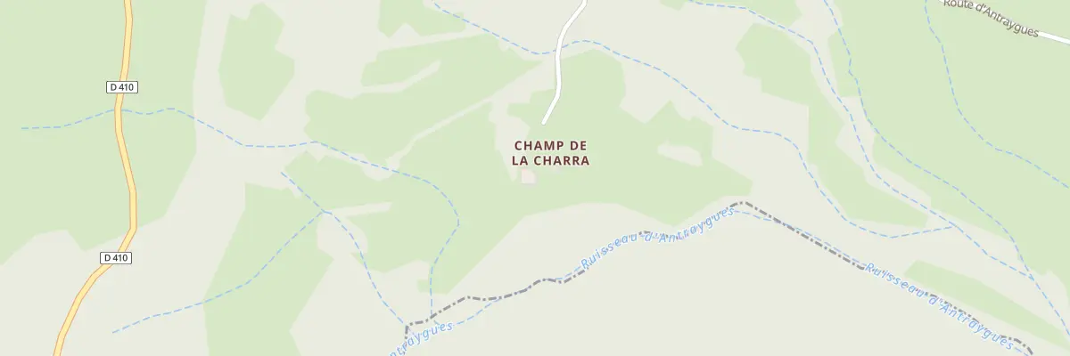 Plan du 5049 Cayratier et Champ de Char à La Rochette