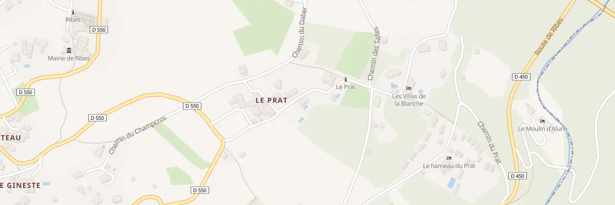 Plan du 146 Che du Prat à Ribes