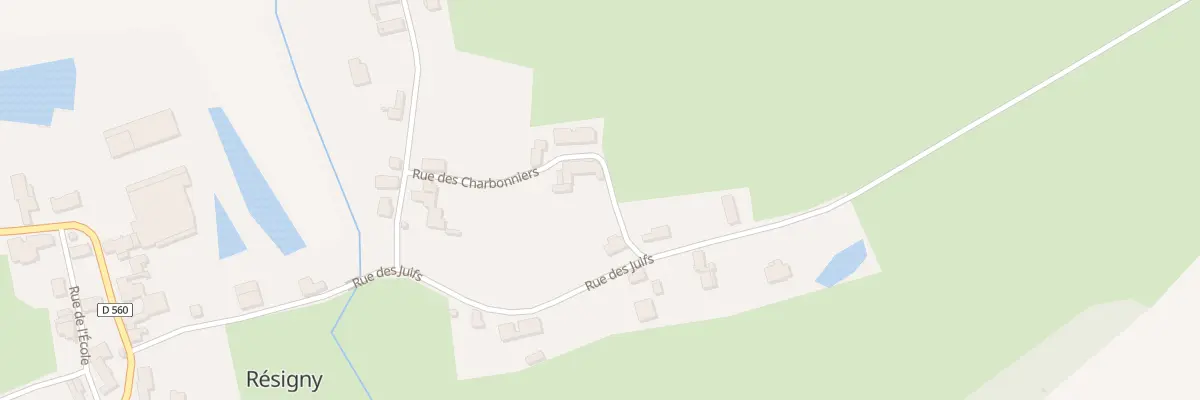 Plan du 1 Rue des Charbonniers à Résigny