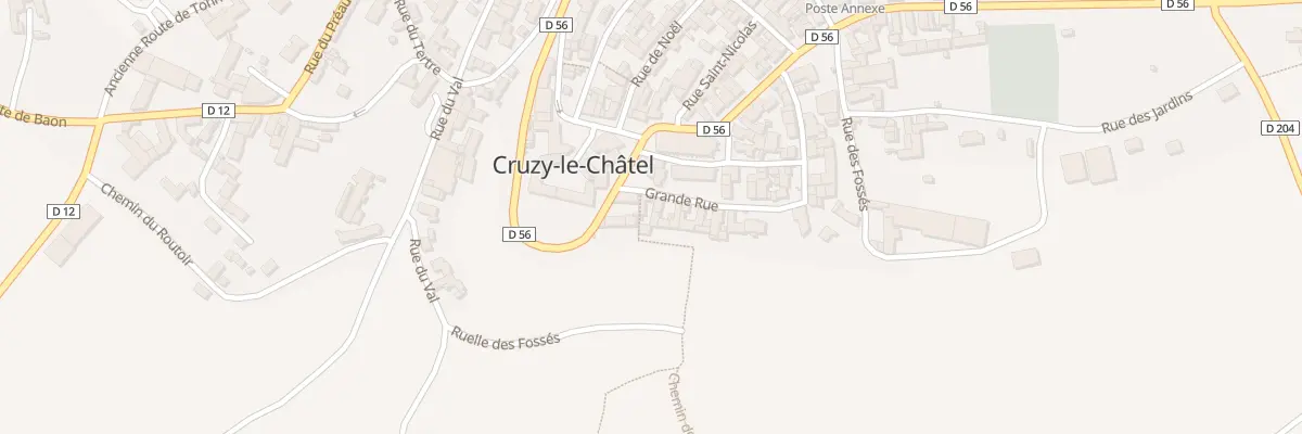 Plan du 25 Gr Grande Rue à Cruzy-le-Châtel