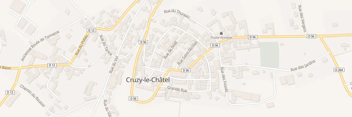 Plan du 164 Le Village à Cruzy-le-Châtel