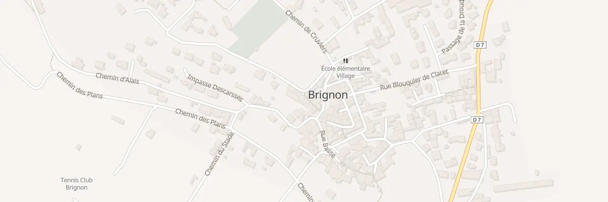 Plan du 1 Pas de l’Entraide à Brignon