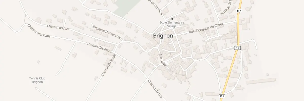 Plan du 1 Rue du Puits de Descarsses à Brignon