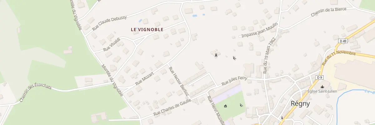 Plan du 6 Rue Jules Ferry à Régny