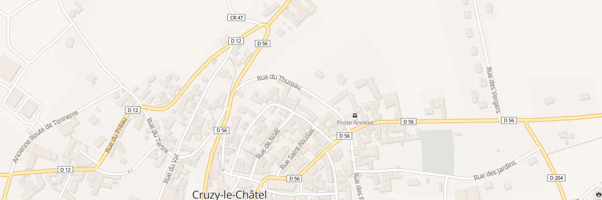 Plan du 8 Rue du Four à Cruzy-le-Châtel
