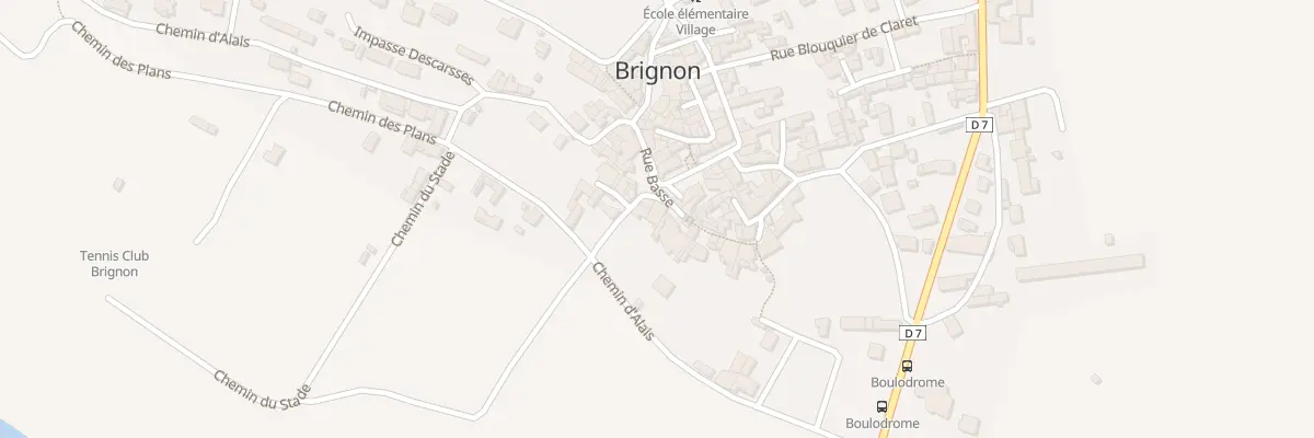 Plan du 1 Rue de la Dévalade à Brignon