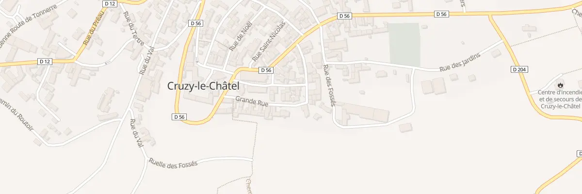 Plan du 12 Gr Grande Rue à Cruzy-le-Châtel