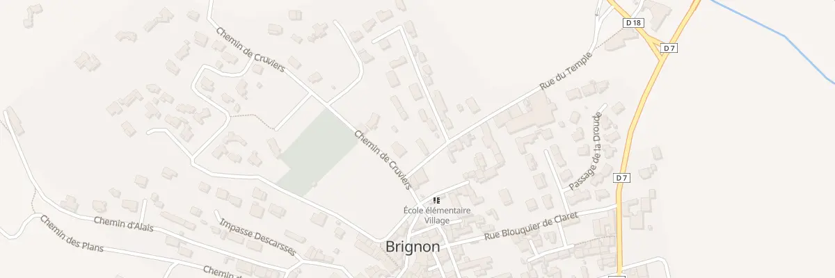 Plan du 1 Rue du Temple à Brignon