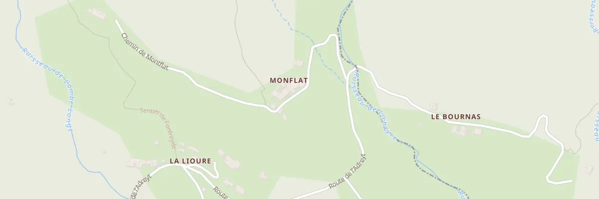 Plan du 220 Che de Montflat à La Souche