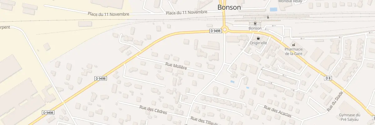 Plan du 6 Rue Molière à Bonson