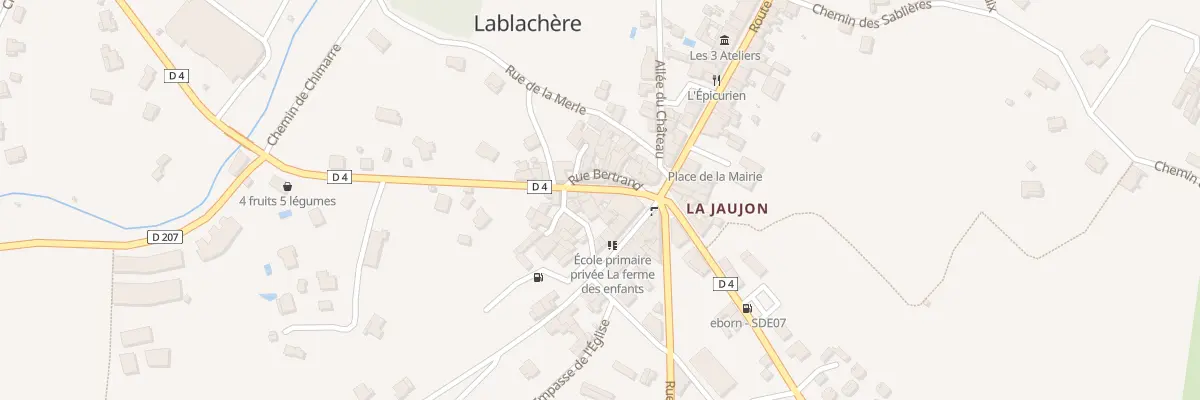 Plan du 25 Rte de Planzolles à Lablachère