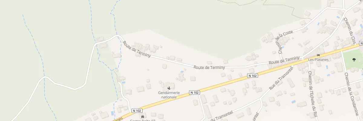 Plan du 390 Rte de Terminy à Thueyts
