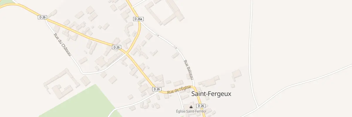 Plan du 1 Rue Balzeau à Saint-Fergeux