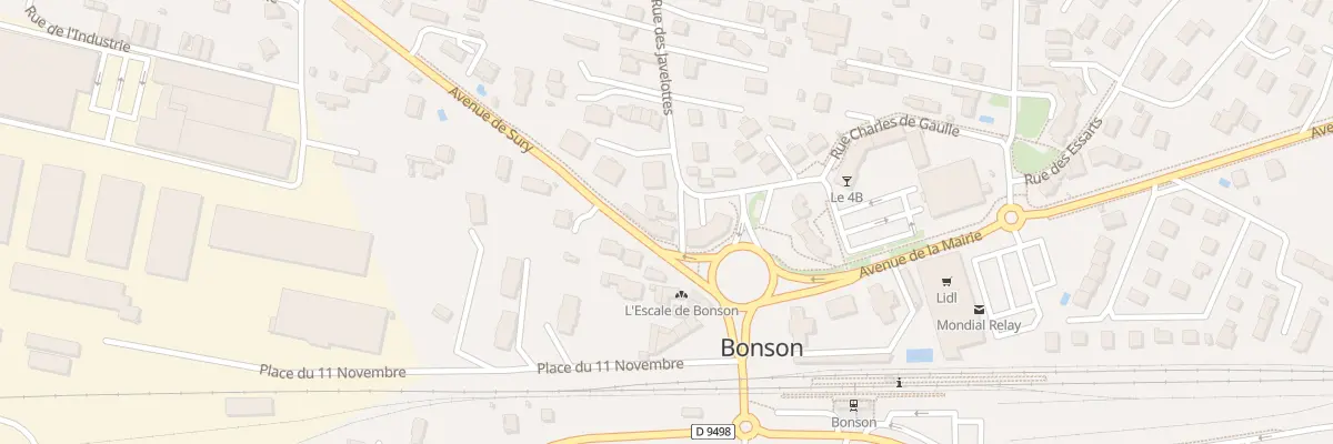 Plan du 1 Rue des Javelottes à Bonson